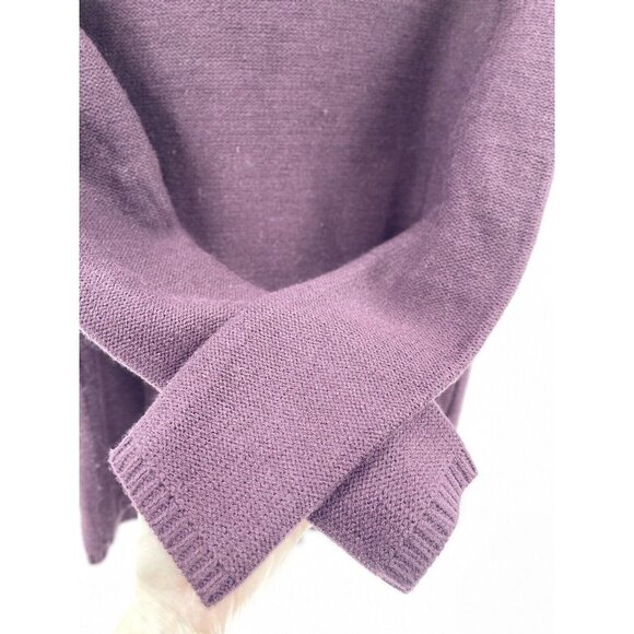 Market & Spruce Women’s Maroon Purple Split Back Knit Sweater Size Small - Picture 4 of 9